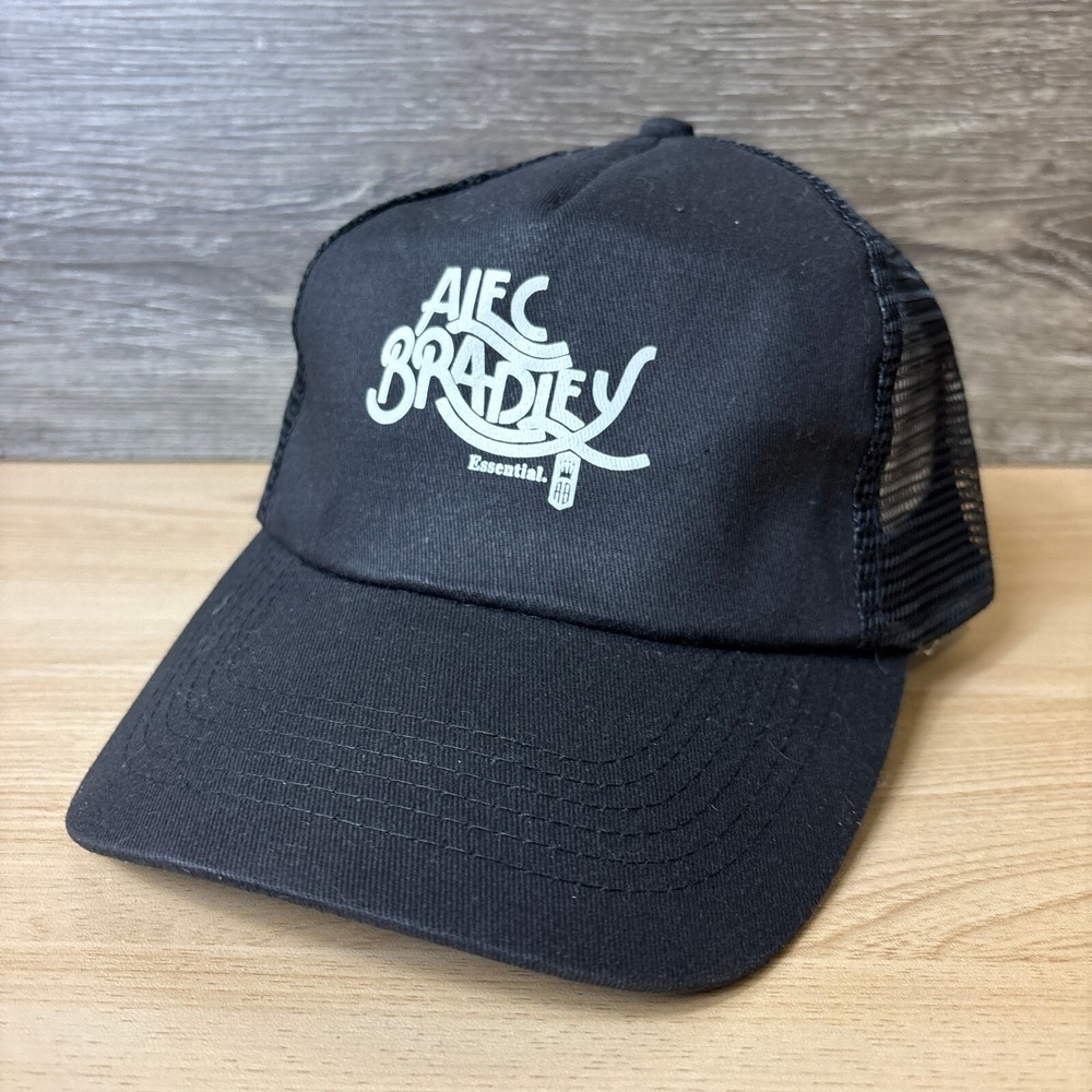 Alex Bradley Hat Cap Snap Back Black Trucker Adjustable - Picture 3 of 10